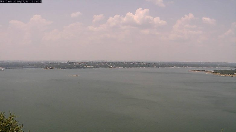 Lake Travis webcam, July 31, 2015 12:15 PM CT