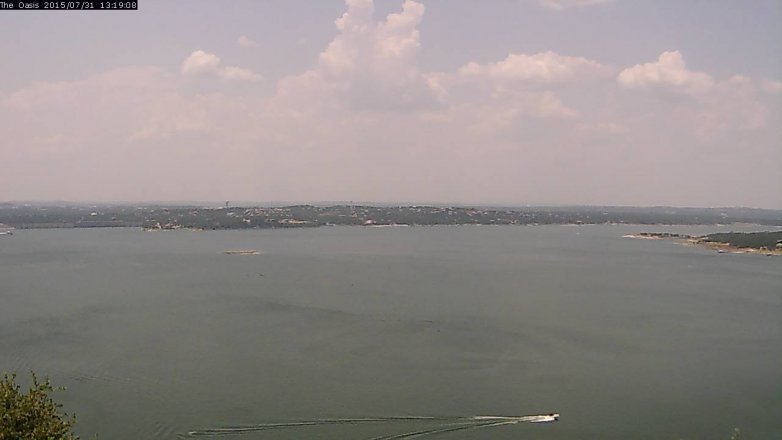 Lake Travis webcam, July 31, 2015 12:25 PM CT