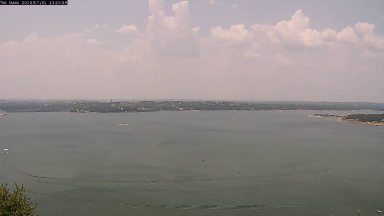 Lake Travis webcam, July 31, 2015 12:30 PM CT