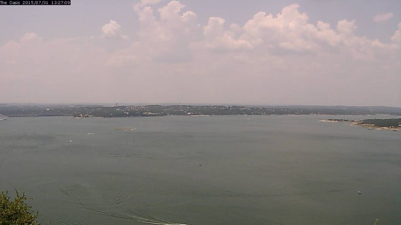 Lake Travis webcam, July 31, 2015 12:35 PM CT