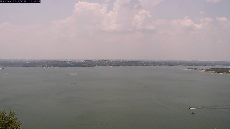 Lake Travis webcam, July 31, 2015 12:40 PM CT