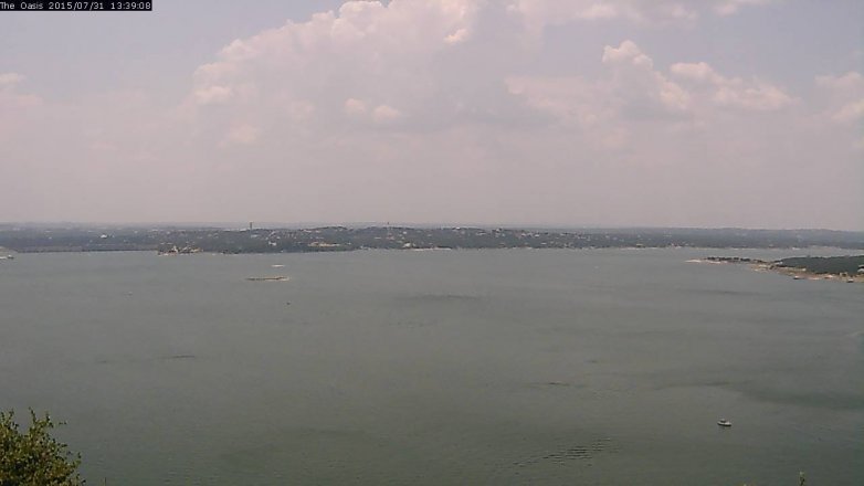 Lake Travis webcam, July 31, 2015 12:45 PM CT