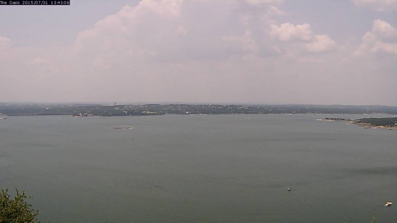 Lake Travis webcam, July 31, 2015 12:50 PM CT