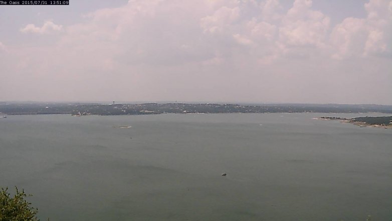 Lake Travis webcam, July 31, 2015 1:00 PM CT