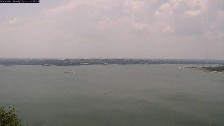 Lake Travis webcam, July 31, 2015 1:05 PM CT