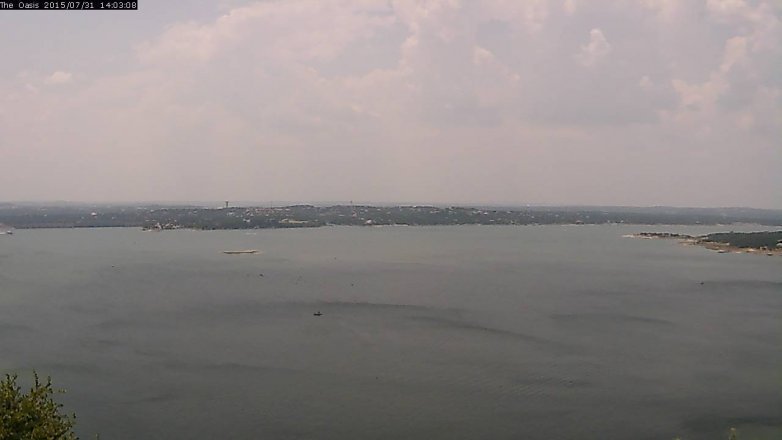 Lake Travis webcam, July 31, 2015 1:10 PM CT
