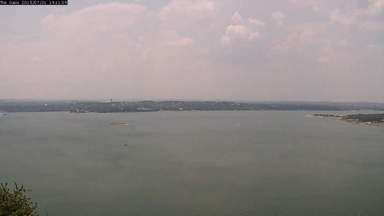 Lake Travis webcam, July 31, 2015 1:15 PM CT