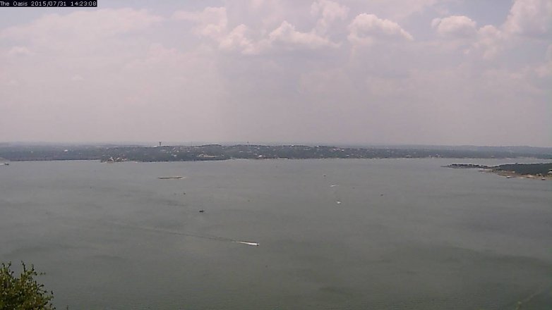 Lake Travis webcam, July 31, 2015 1:30 PM CT