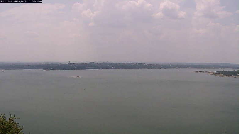 Lake Travis webcam, July 31, 2015 1:35 PM CT
