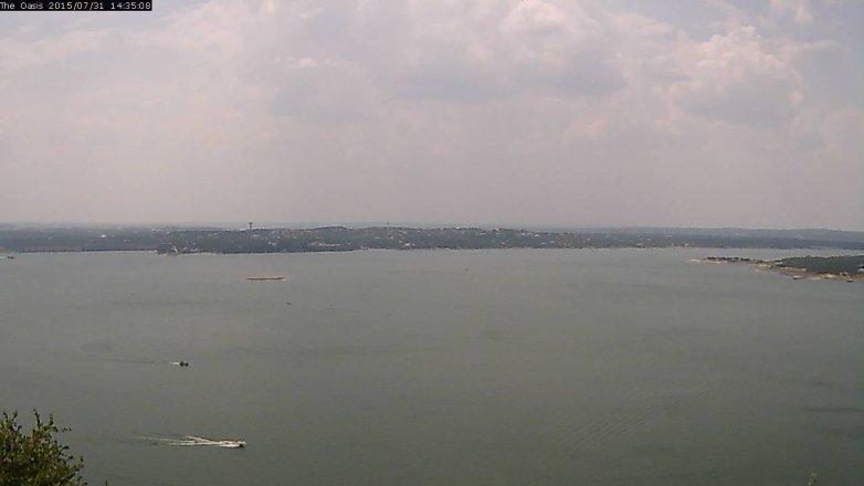 Lake Travis webcam, July 31, 2015 1:45 PM CT