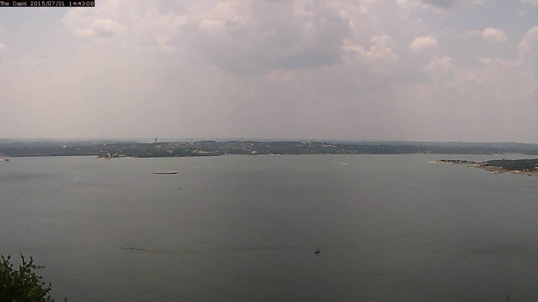 Lake Travis webcam, July 31, 2015 1:50 PM CT