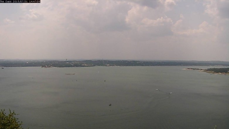 Lake Travis webcam, July 31, 2015 1:55 PM CT