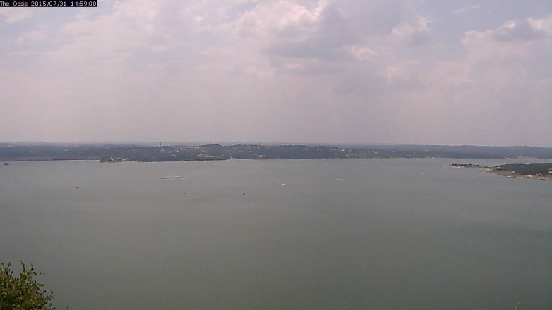 Lake Travis webcam, July 31, 2015 2:05 PM CT