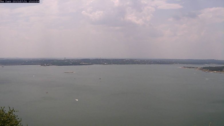 Lake Travis webcam, July 31, 2015 2:10 PM CT