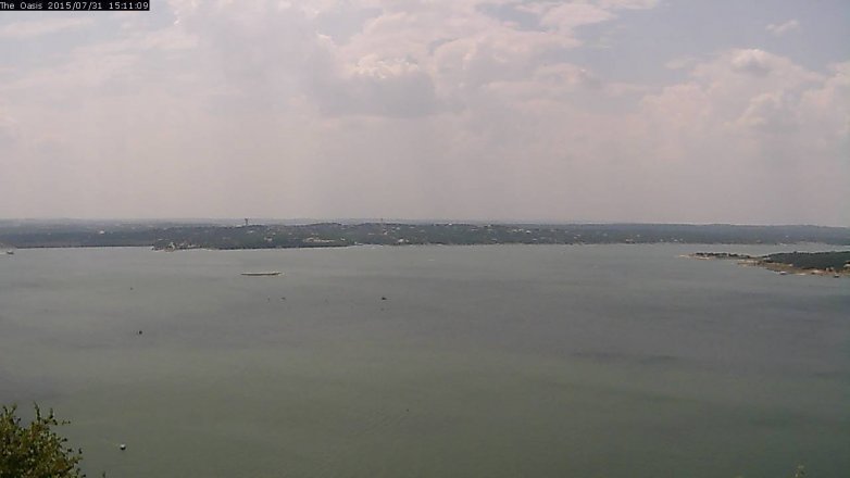 Lake Travis webcam, July 31, 2015 2:20 PM CT