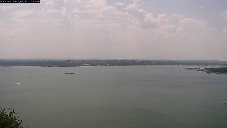 Lake Travis webcam, July 31, 2015 2:30 PM CT