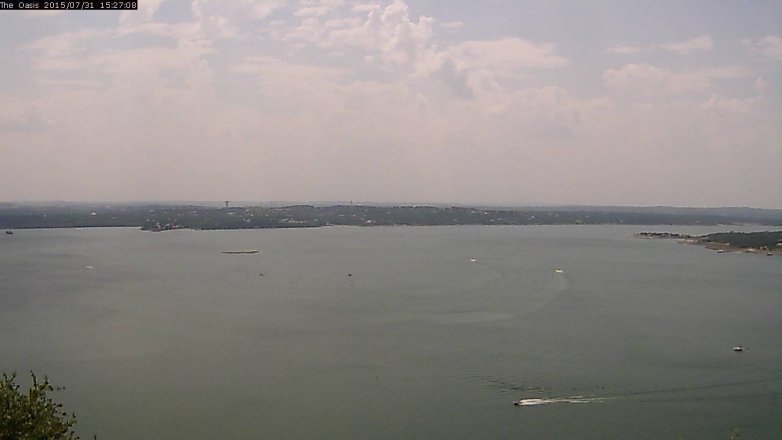 Lake Travis webcam, July 31, 2015 2:35 PM CT