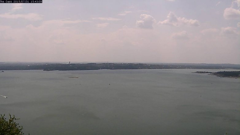 Lake Travis webcam, July 31, 2015 2:50 PM CT