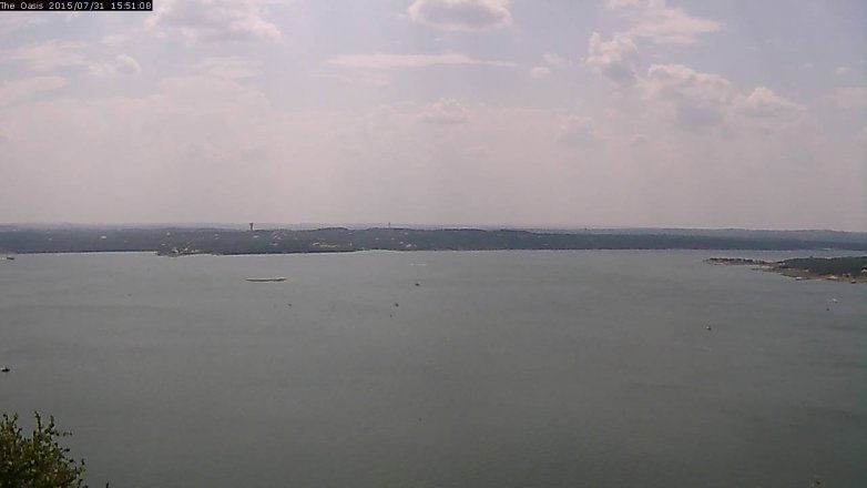Lake Travis webcam, July 31, 2015 3:00 PM CT
