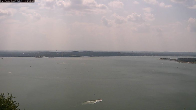 Lake Travis webcam, July 31, 2015 3:05 PM CT