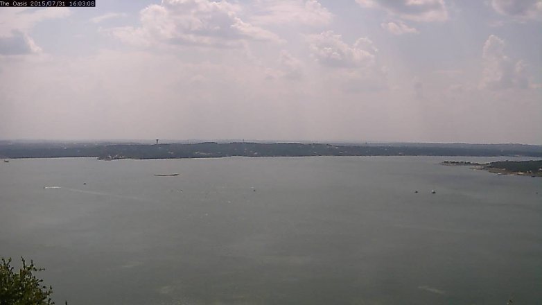 Lake Travis webcam, July 31, 2015 3:10 PM CT