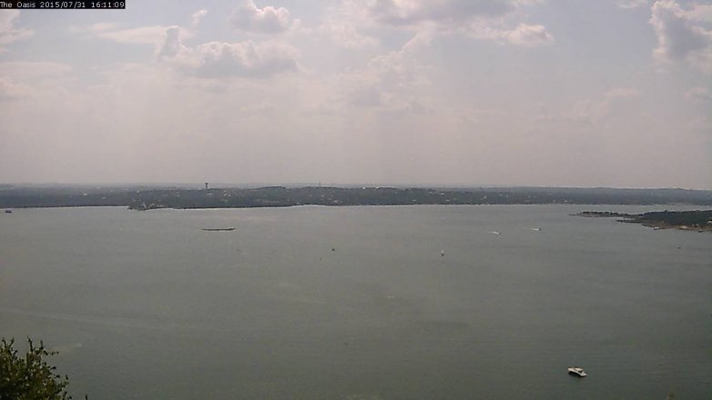 Lake Travis webcam, July 31, 2015 3:20 PM CT
