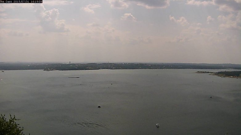 Lake Travis webcam, July 31, 2015 3:25 PM CT