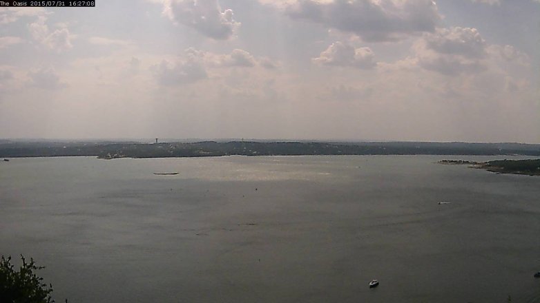 Lake Travis webcam, July 31, 2015 3:35 PM CT