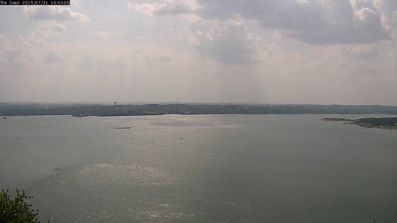Lake Travis webcam, July 31, 2015 3:50 PM CT