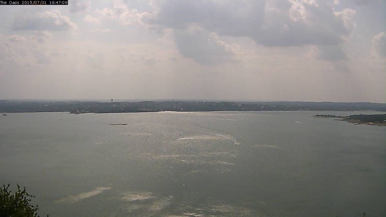 Lake Travis webcam, July 31, 2015 3:55 PM CT