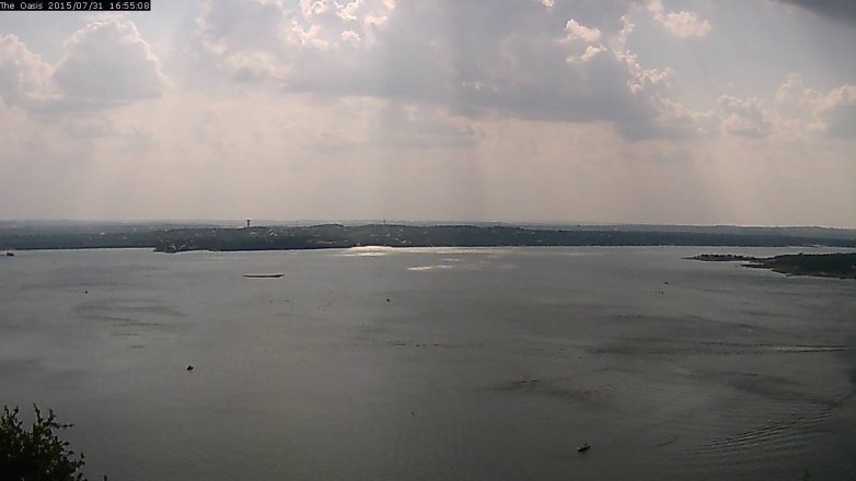 Lake Travis webcam, July 31, 2015 4:00 PM CT