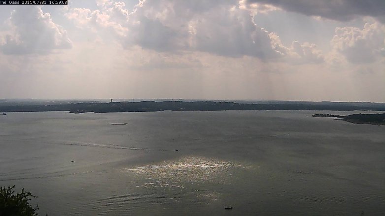 Lake Travis webcam, July 31, 2015 4:05 PM CT