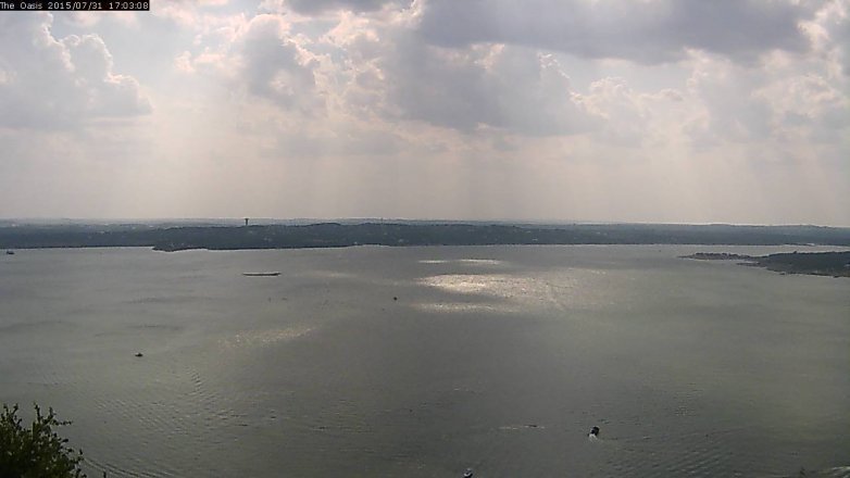 Lake Travis webcam, July 31, 2015 4:10 PM CT
