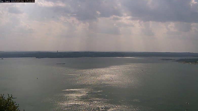Lake Travis webcam, July 31, 2015 4:20 PM CT
