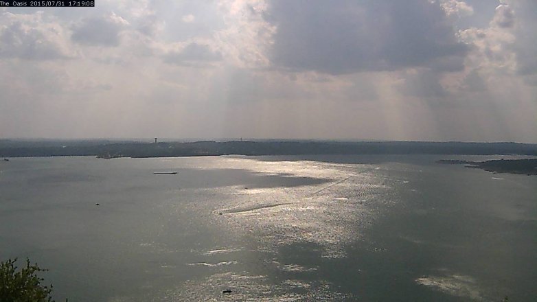 Lake Travis webcam, July 31, 2015 4:25 PM CT