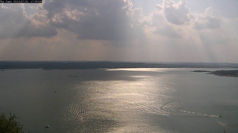 Lake Travis webcam, July 31, 2015 4:40 PM CT