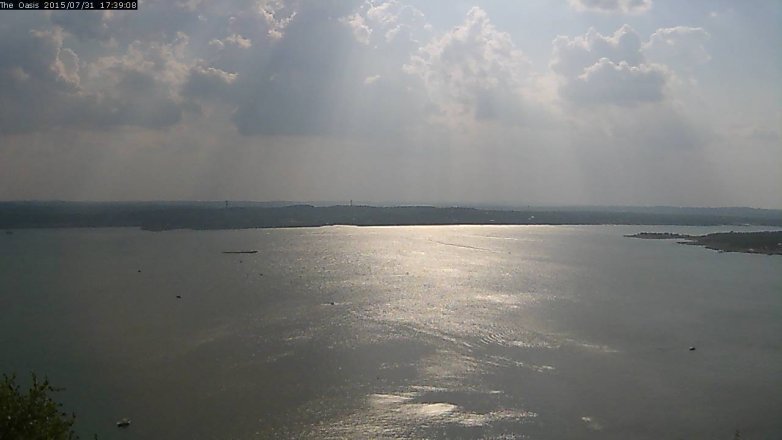 Lake Travis webcam, July 31, 2015 4:45 PM CT