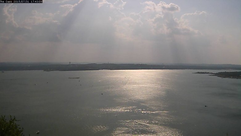 Lake Travis webcam, July 31, 2015 4:50 PM CT
