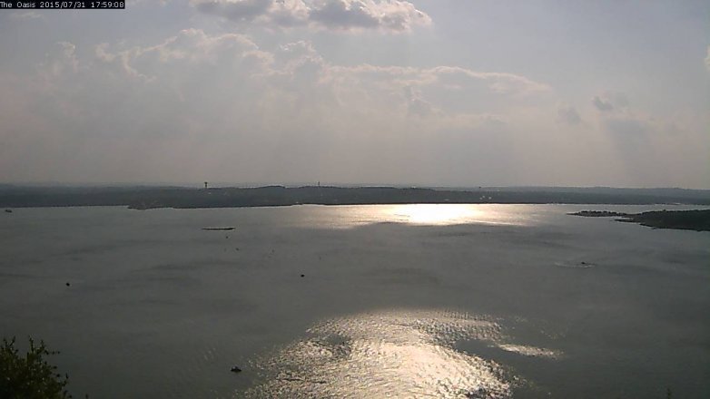 Lake Travis webcam, July 31, 2015 5:05 PM CT