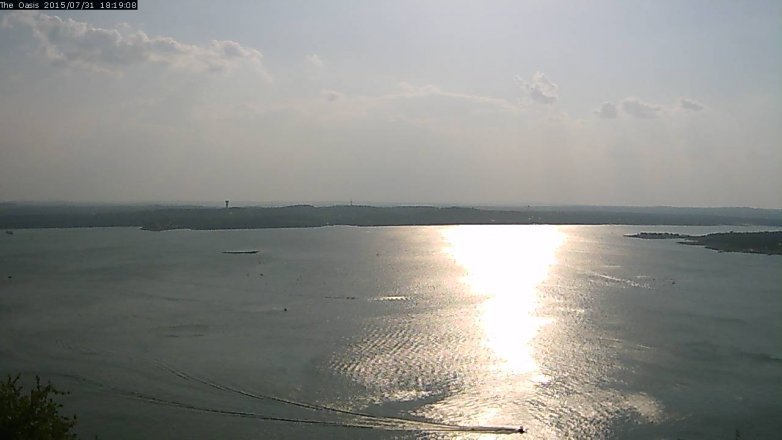 Lake Travis webcam, July 31, 2015 5:25 PM CT