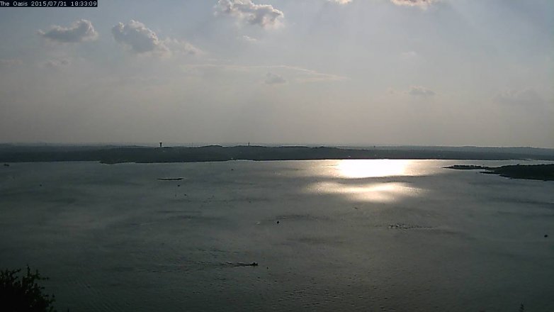 Lake Travis webcam, July 31, 2015 5:40 PM CT