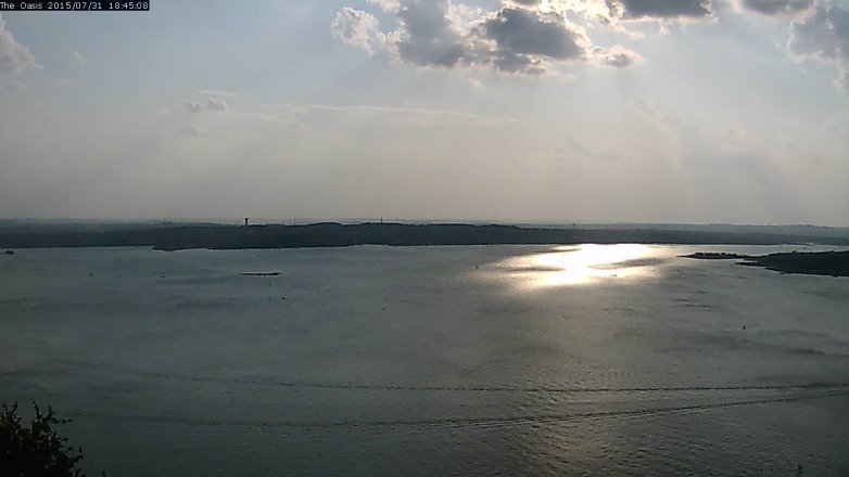 Lake Travis webcam, July 31, 2015 5:50 PM CT