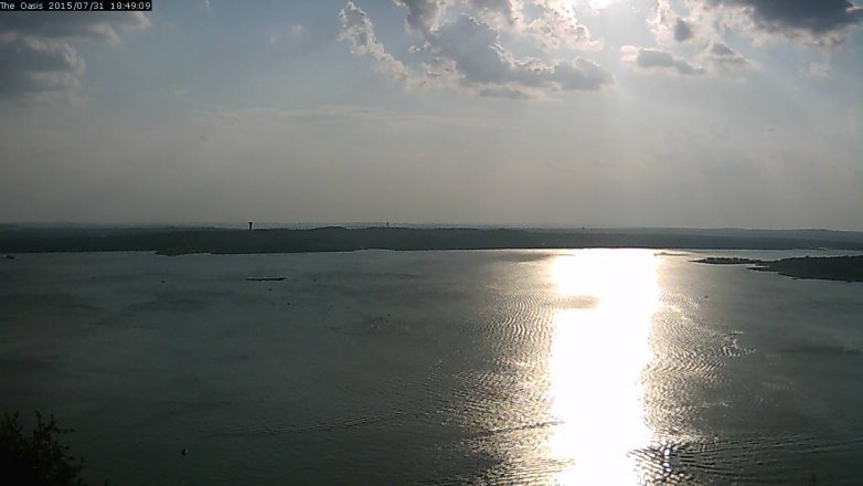 Lake Travis webcam, July 31, 2015 5:55 PM CT