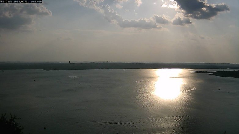Lake Travis webcam, July 31, 2015 6:00 PM CT