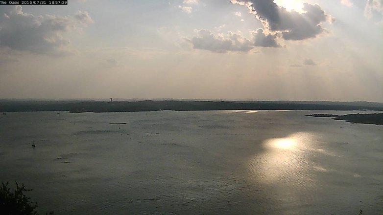 Lake Travis webcam, July 31, 2015 6:05 PM CT