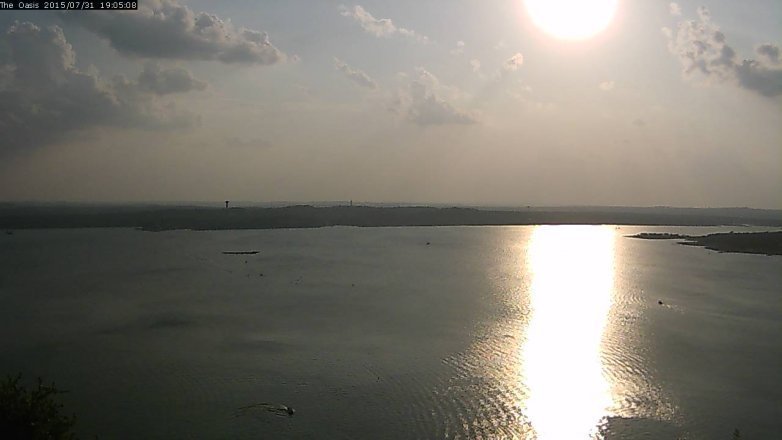 Lake Travis webcam, July 31, 2015 6:10 PM CT
