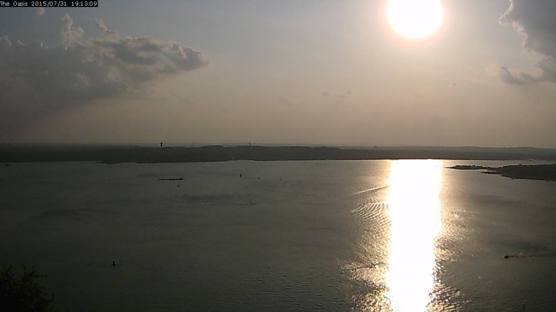 Lake Travis webcam, July 31, 2015 6:20 PM CT