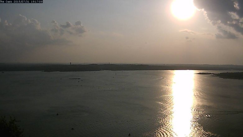 Lake Travis webcam, July 31, 2015 6:25 PM CT