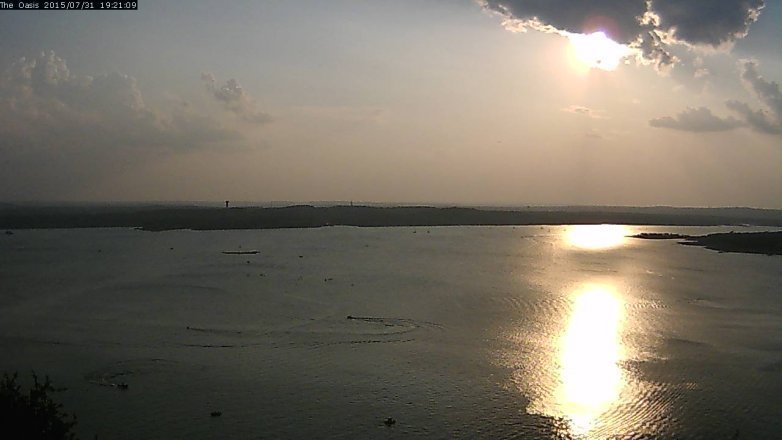 Lake Travis webcam, July 31, 2015 6:30 PM CT