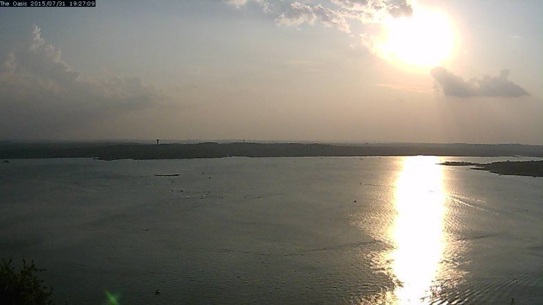 Lake Travis webcam, July 31, 2015 6:35 PM CT